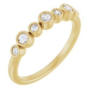 Ladies Natural Diamond Bezel-Set Ring (I1, G-H) — 14K Yellow Gold