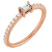 Ladies Natural Diamond Ring (SI2-SI3, G-H) — 14K Rose Gold