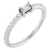 Ladies Natural Diamond Ring (SI2-SI3, G-H) — 14K White Gold