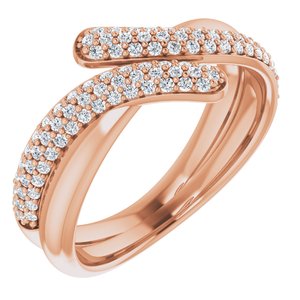 Ladies Natural Diamond Ring (I1, G-H) — 14K Rose Gold