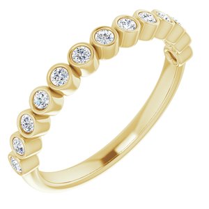 Ladies Natural Diamond Ring — 14K Yellow Gold