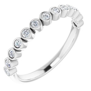 Ladies Natural Diamond Ring — Sterling Silver