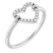 Ladies Natural Diamond Heart Ring (SI2-SI3, G-H) — Platinum