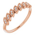Ladies Natural Diamond Leaf Ring (I1, G-H) — 14K Rose Gold