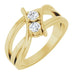 Ladies Natural Diamond Two-Stone Ring (I1, G-H) — 14K Yellow Gold