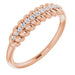 Ladies Natural Diamond Rope Ring (I1, G-H) — 14K Rose Gold