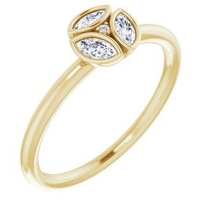 Ladies Natural Diamond Ring (I1, G-H) — 14K Yellow Gold