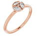 Ladies Natural Diamond Ring (I1, G-H) — 14K Rose Gold