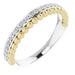 Ladies Natural Diamond Beaded Ring (I1, G-H) — 14K White/Yellow Gold