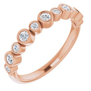 Ladies Natural Diamond Ring (I1, G-H) — 14K Rose Gold