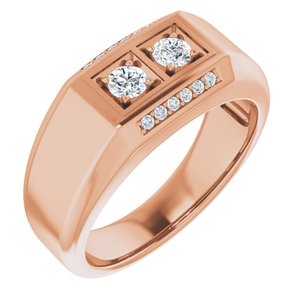 Ladies Natural Diamond Ring (I1, G-H) — 14K Rose Gold