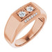 Ladies Natural Diamond Ring (I1, G-H) — 14K Rose Gold