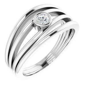 Ladies Natural Diamond Ring (SI2-SI3, G-H) — Platinum