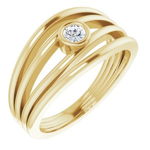 Ladies Natural Diamond Ring (I1, G-H) — 14K Yellow Gold