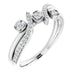 Ladies Natural Diamond Ring (SI2-SI3, G-H) — Platinum
