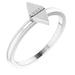 Ladies Natural Diamond Geometric Ring (I1, G-H) — Sterling Silver