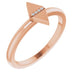 Ladies Natural Diamond Geometric Ring (I1, G-H) — 14K Rose Gold