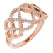 Ladies Diamond Woven Ring (I1, G-H) — 14K Rose Gold