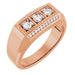 Ladies Natural Diamond Ring (I1, G-H) — 14K Rose Gold