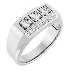 Ladies Natural Diamond Ring (I1, G-H) — 14K White Gold