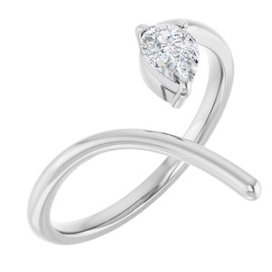Ladies Natural Diamond Negative Space Ring (SI2-SI3, GHI) — Platinum
