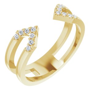 Ladies Natural Diamond Geometric Ring (I1, G-H) — 14K Yellow Gold