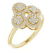 Ladies Natural Diamond Clover Ring (I1, G-H) — 14K Yellow Gold
