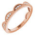 Ladies Natural Diamond Stackable Ring (I1, G-H) — 14K Rose Gold