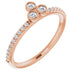 Ladies Natural Diamond Stackable Ring (I1, G-H) — 14K Rose Gold