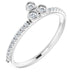 Ladies Natural Diamond Stackable Ring (SI2-SI3, G-H) — Platinum
