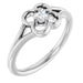 Ladies Natural Diamond Youth Flower Ring (I1, G-H) — 14K White Gold