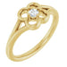 Ladies Natural Diamond Youth Flower Ring (I1, G-H) — 14K Yellow Gold