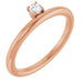 Ladies Natural Diamond Stackable Ring (I1, G-H) — 14K Rose Gold