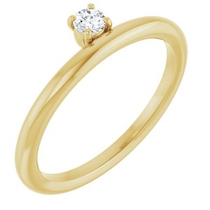 Ladies Natural Diamond Stackable Ring (I1, G-H) — 14K Yellow Gold