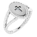 Ladies Natural Diamond Cross Ring (I1, G-H) — Sterling Silver