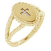 Ladies Natural Diamond Cross Ring (I1, G-H) — 14K Yellow Gold