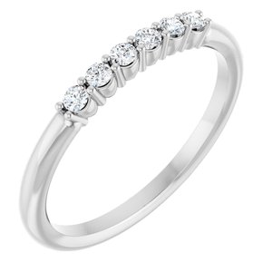 Ladies Natural Diamond Stackable Ring (I1, G-H) — Sterling Silver