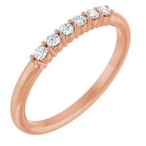 Ladies Natural Diamond Stackable Ring (I1, G-H) — 14K Rose Gold