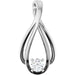 Ladies Natural Diamond Teardrop Pendant (I1, G-H) — 14K White Gold