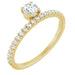 Ladies Natural Diamond Asymmetrical Stackable Ring (I1, G-H) — 14K Yellow Gold