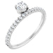 Ladies Natural Diamond Asymmetrical Stackable Ring (I1, G-H) — 14K White Gold