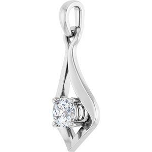 Lab-Grown Diamond Solitaire Pendant - Style 86603