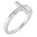 Ladies Natural Diamond Sideways Cross Ring (I1, G-H) — Sterling Silver