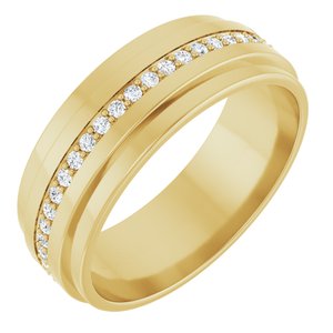 Ladies Natural Diamond Eternity Band Size 7 (Si2-Si3, G-H) — 14K Yellow Gold