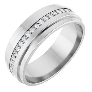 Ladies Natural Diamond Eternity Band Size 7 (Si2-Si3, G-H) — Platinum