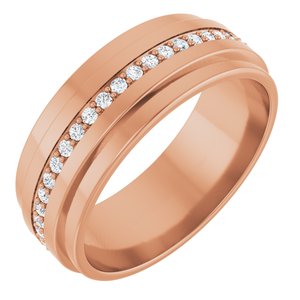 Ladies Natural Diamond Eternity Band Size 7 (Si2-Si3, G-H) — 14K Rose Gold