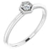 Ladies Natural Diamond Hexagon Stackable Ring (I1, G-H) — Sterling Silver