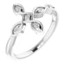 Ladies Natural Diamond Sideways Cross Ring (I1, G-H) — Sterling Silver