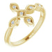 Ladies Natural Diamond Sideways Cross Ring (I1, G-H) — 14K Yellow Gold