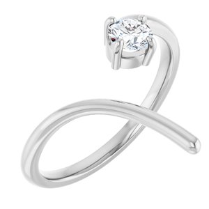 Ladies Natural Diamond Negative Space Ring (SI2-SI3, G-H) — Platinum